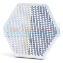 White Clear Hexagonal Stick On Self Adhesive Front Reflector